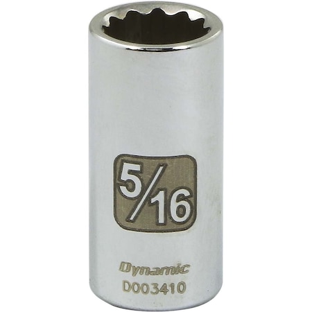 Dynamic 1/4" Drive, 5/16" SAE Socket, 12 Points D003410